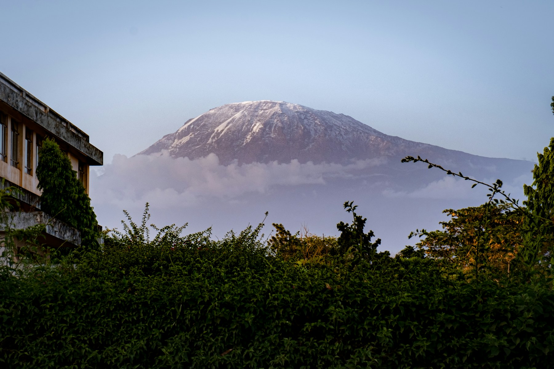 Mount Kilimanjaro seen from Moshi Tanzania