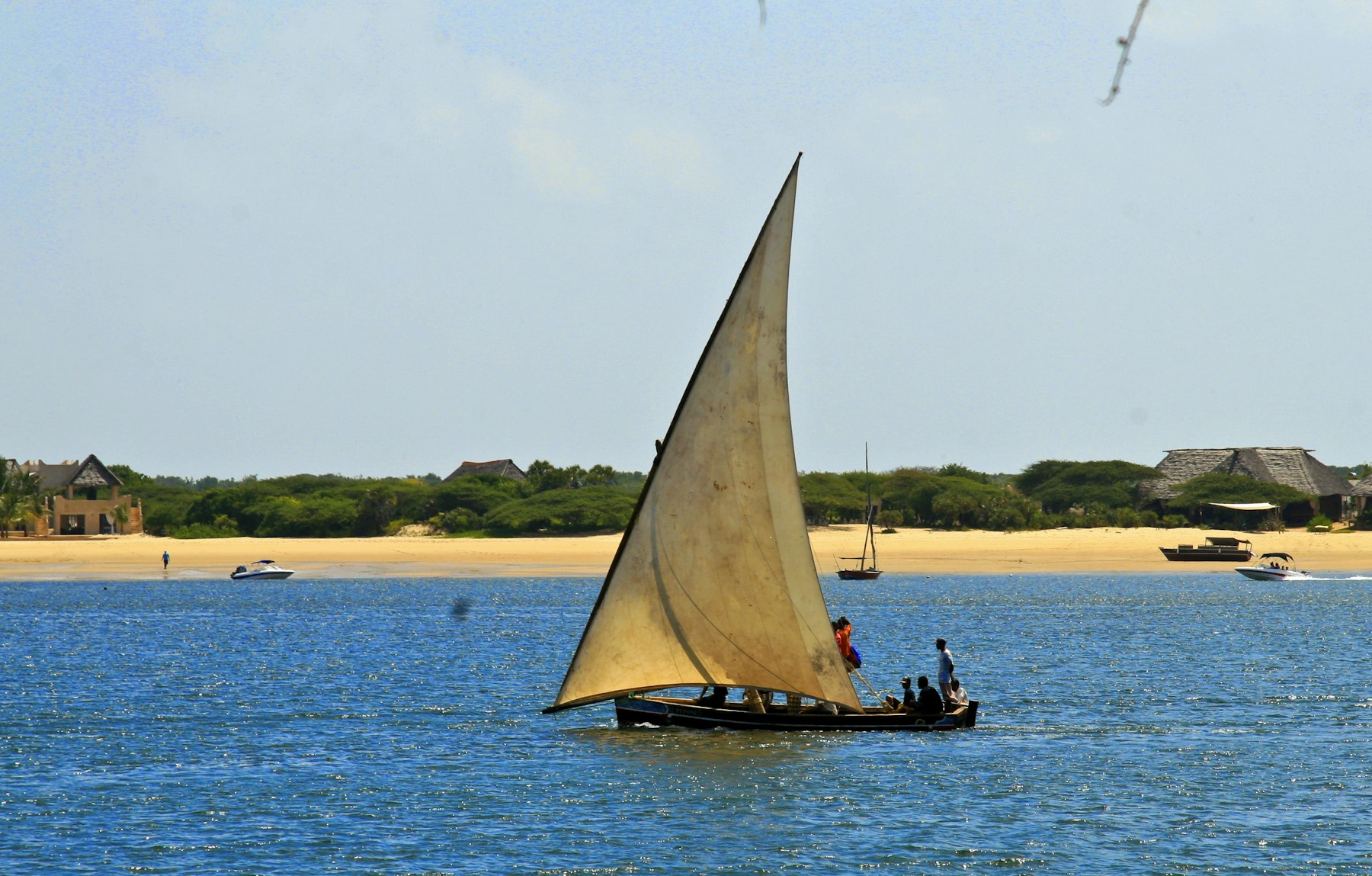 Dhow at Lamu Kenya for a Swahili coast private jet journey