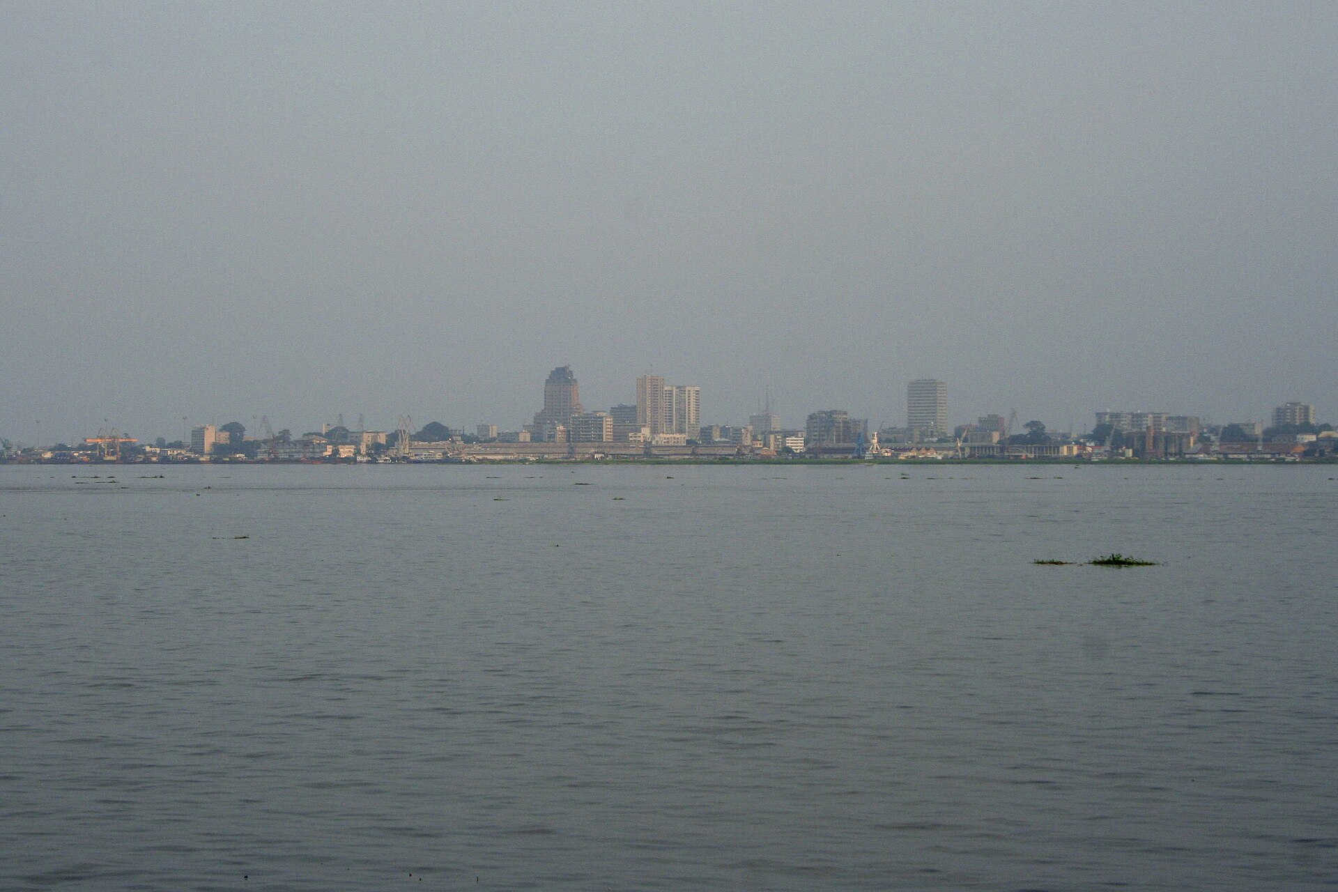 Congo River view from Brazzaville toward Kinshasa