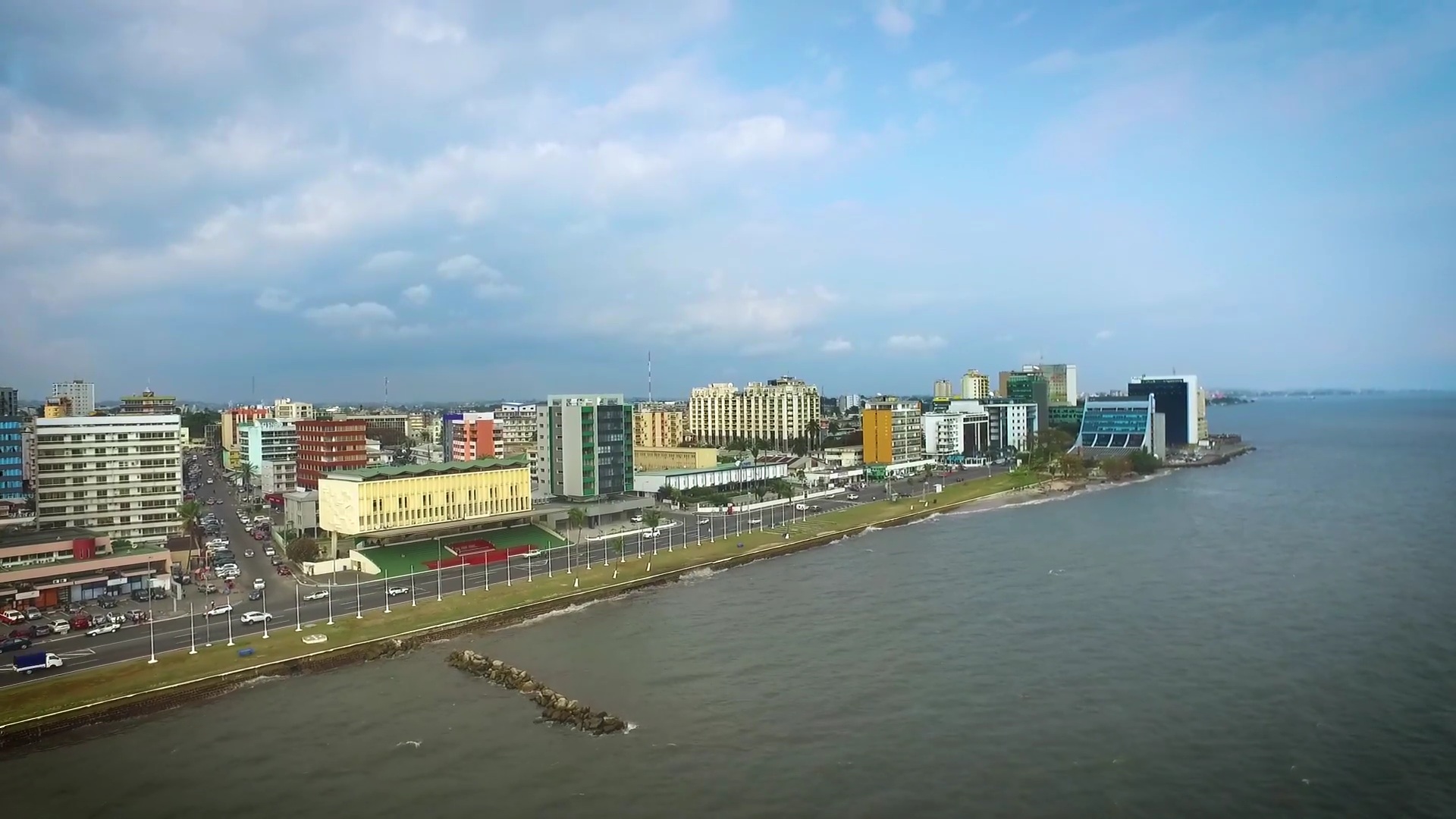 Libreville waterfront boulevard in Gabon