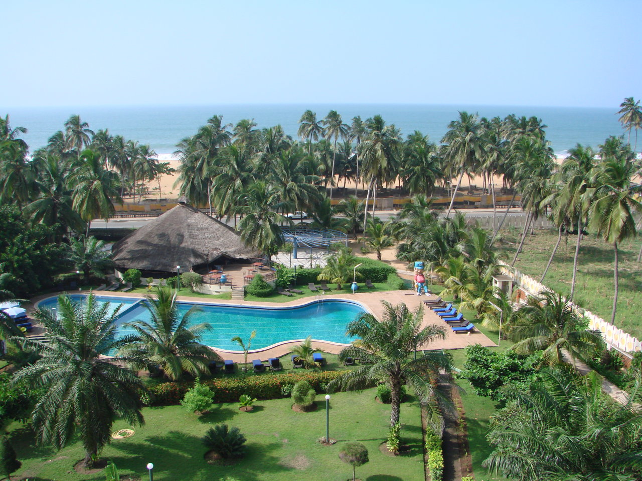 Lomé beachfront and city in Togo