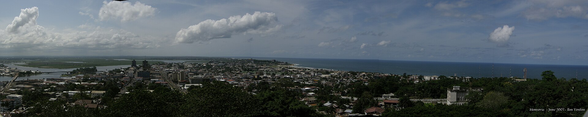 Panoramic view of Monrovia, Liberia